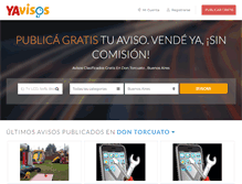 Tablet Screenshot of dontorcuato.yavisos.com